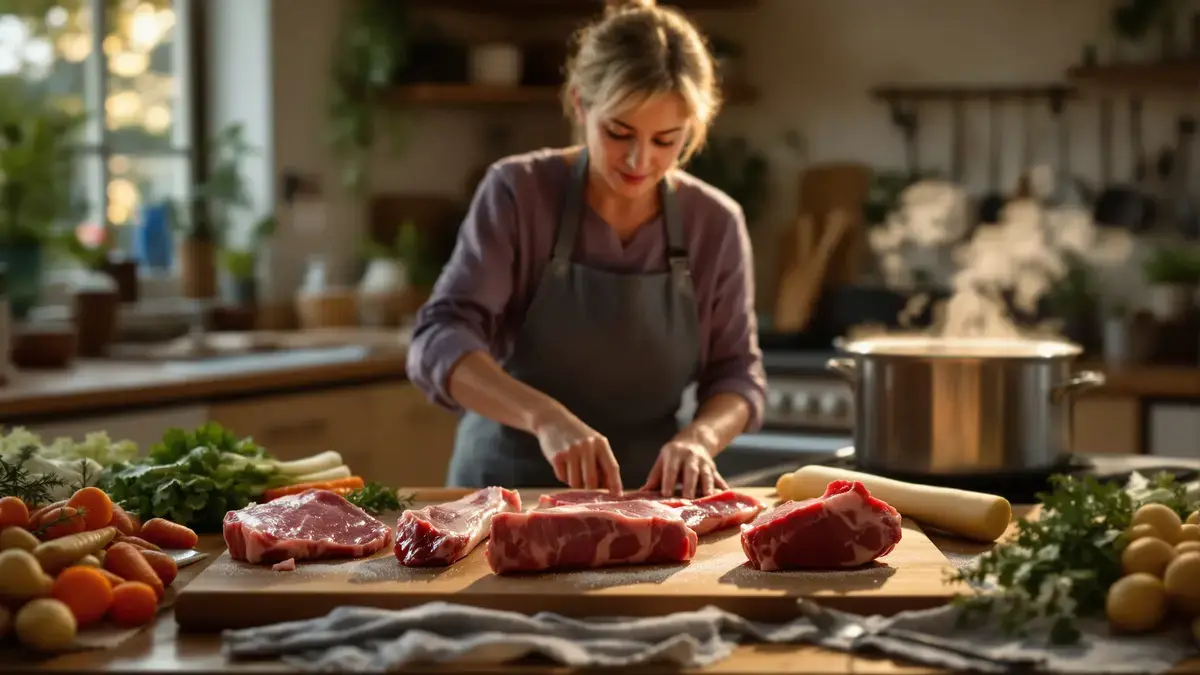Výběr ideálního kusu masa pro dokonalý hovězí vývar