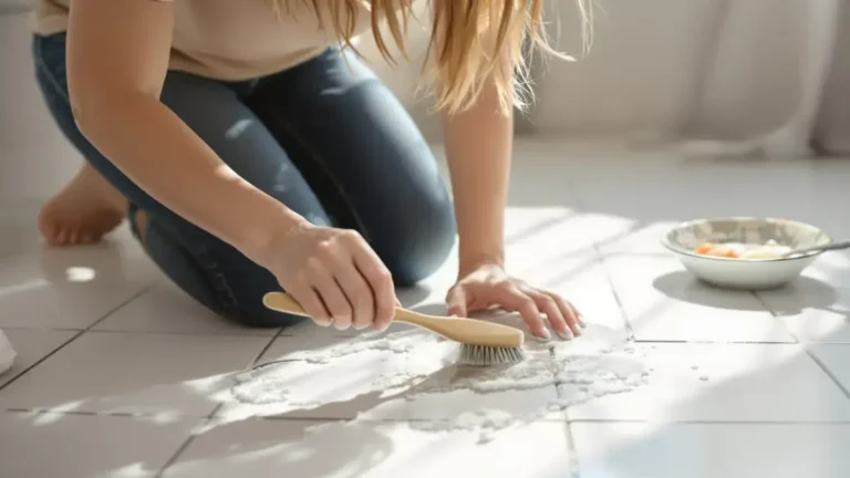 Tato jednoduchá domácí směs oživí zanedbané spáry v koupelně za pouhých 15 minut