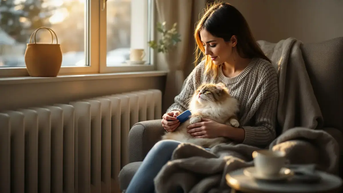 I kočka žijící pouze v bytě může mít přizpůsobenou zimní srst