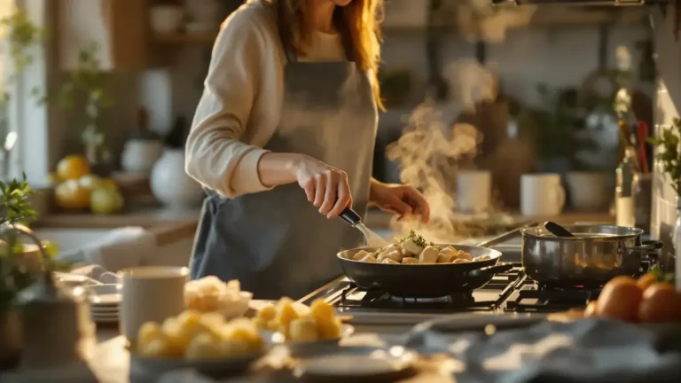 Kuře na smetaně s houbami