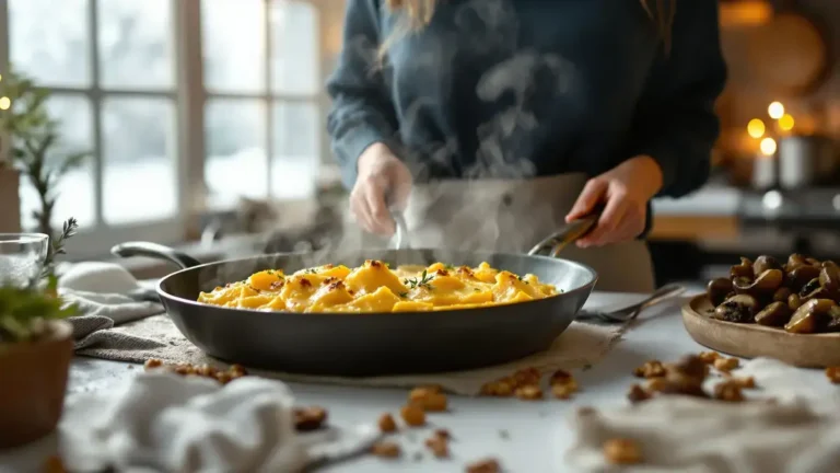 Tato metoda přípravy polenty na pánvi může během pár minut změnit vaše zimní večeře