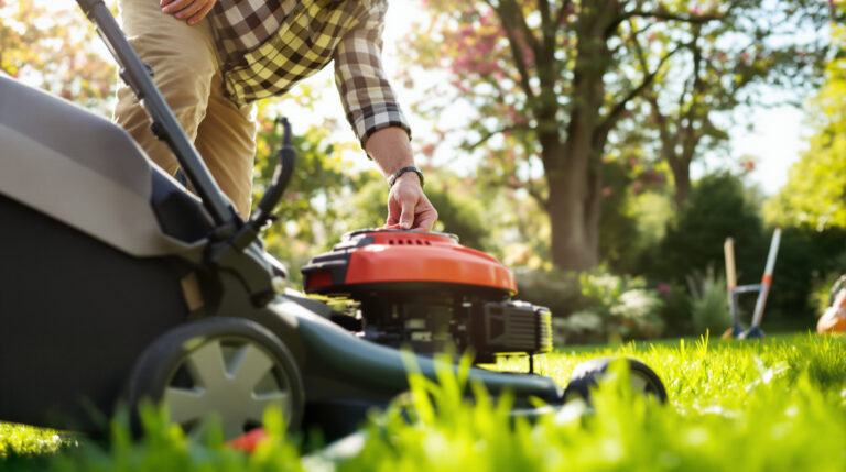 Na jaře toto nastavení sekačky chrání trávník před prvními horky