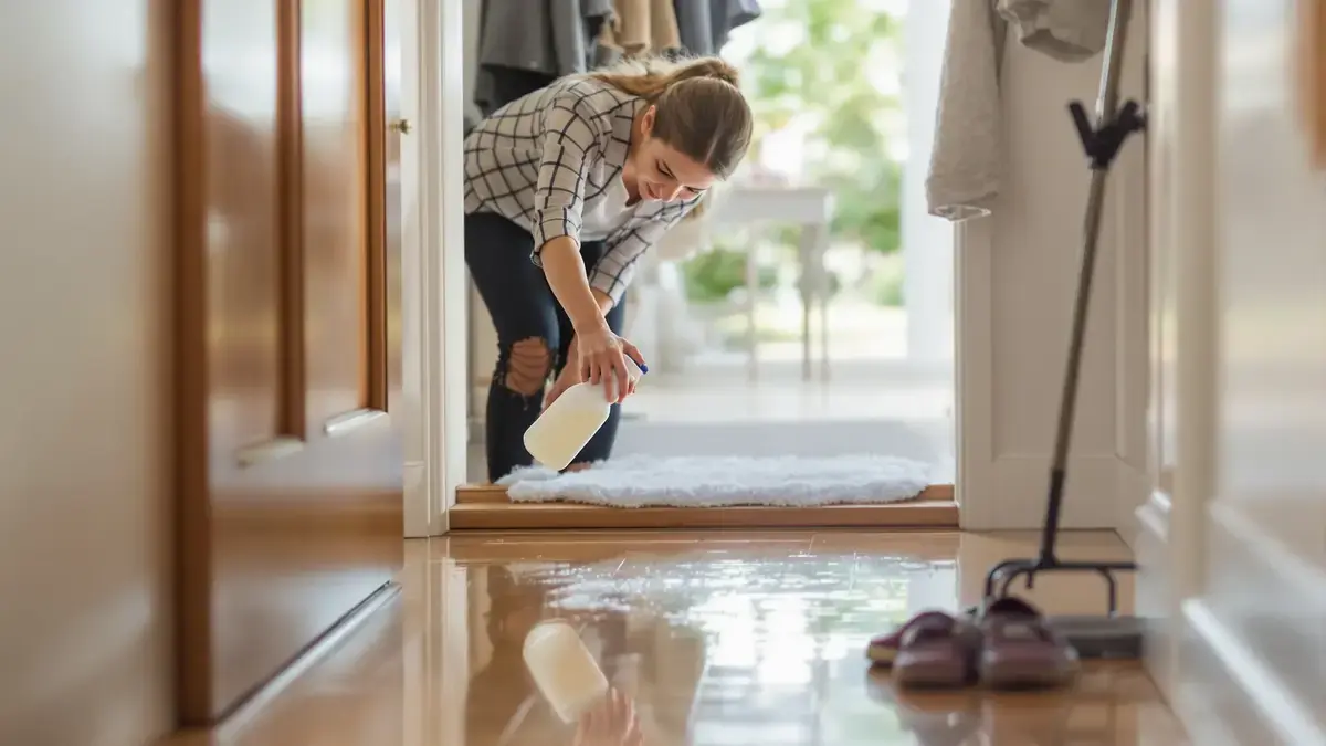 Odborníci varují: postřikování vchodu octem může způsobit neviditelné poškození a nežádoucí účinky na dřevo