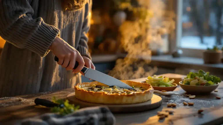 Tato quiche bez těsta s pórkem, žampiony a kozím sýrem je skvělý pokrm na chladné dny