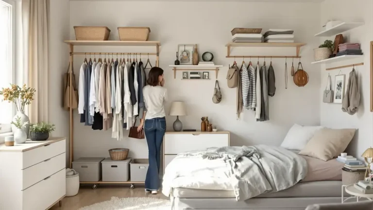 Těchto 7 tipů vám pomůže ušetřit místo v ložnici a efektivně nahradit šatní skříň