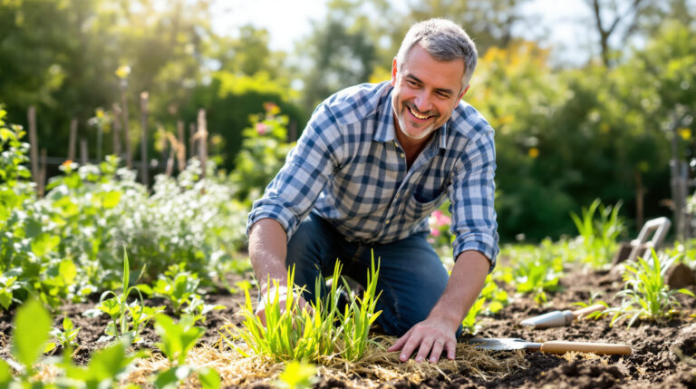 Zjistil jsem, že 5 centimetrů posečené trávy na záhoně dělá pro mé rostliny i klid v duši obrovský rozdíl.