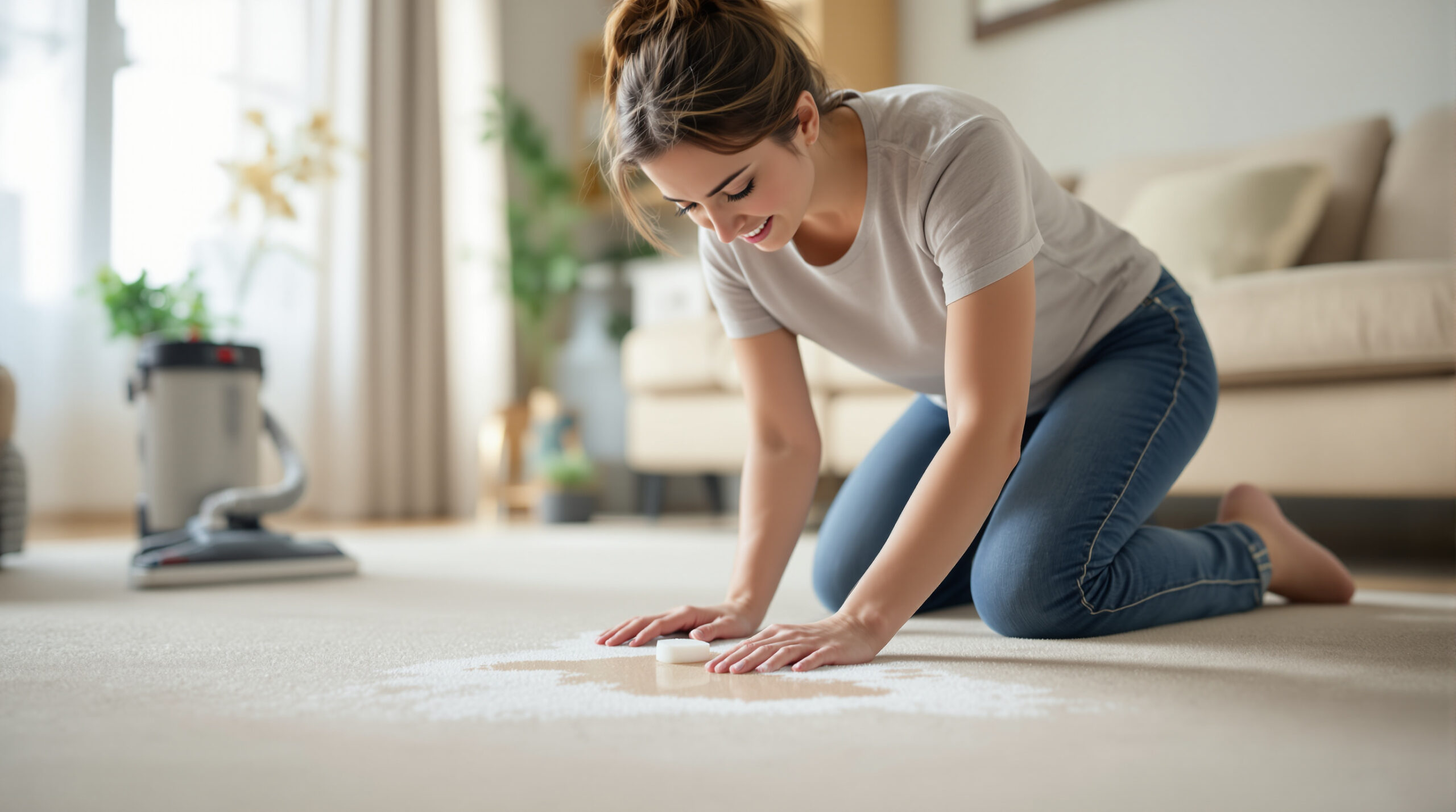 Můj koberec byl zoufale zašpiněný: vyzkoušela jsem mrazák a během pár minut skvrna zmizela jako kouzlem.